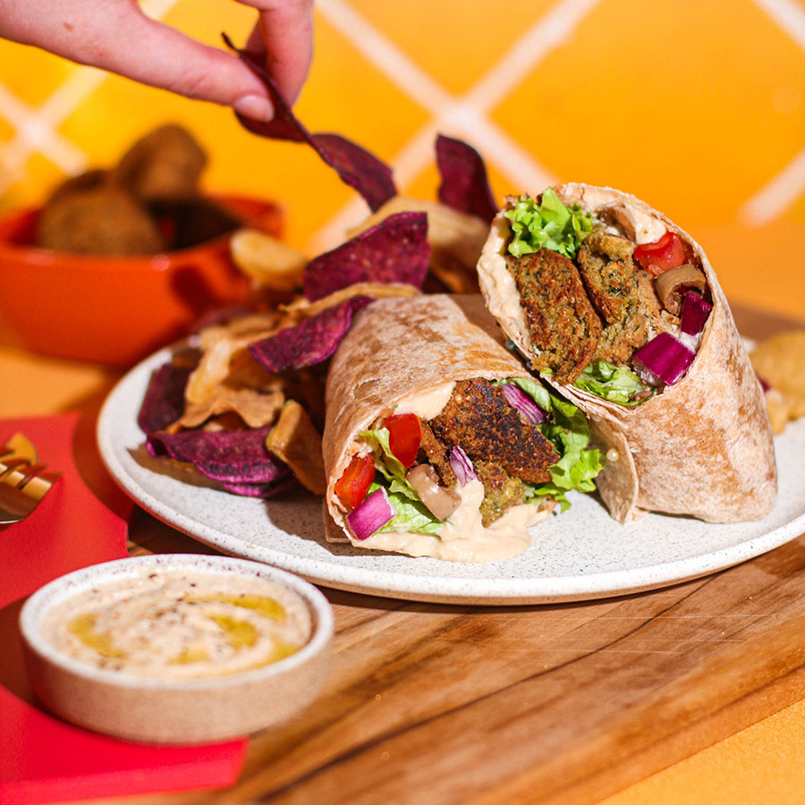 WRAP ÁRABE VEGANO franquia saudável boali maior franquia de alimentação saudável do Brasil e hemisfério sul